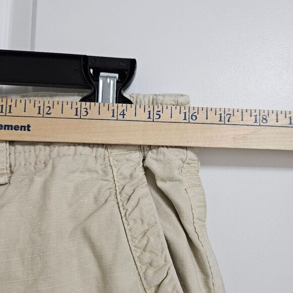 American Eagle Cargo Classic Fit Shorts Men's 32 Ivory 10" Inseam Casual Preppy - Picture 6 of 9